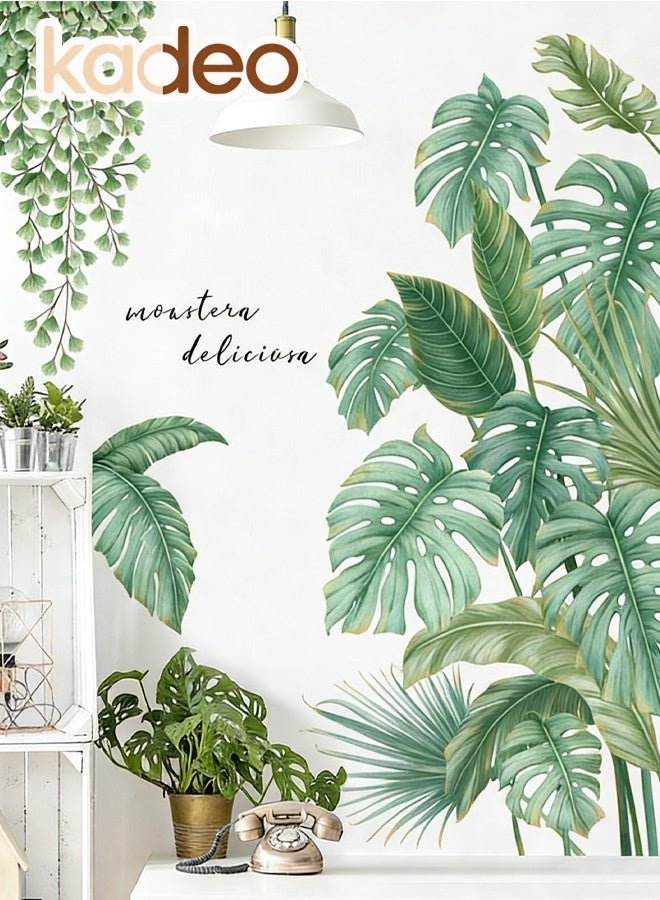 kadeo Green Plants Wall Decals, Waterproof Wall Sticker, Fresh Color Wallpaper, Peel and Stick Stickers & Murals for Bedroom, Living Room, Bathroom, Kitchen, Art Decor - Image 2